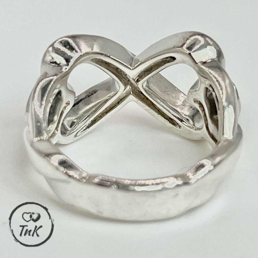 Tiffany & Co. Double Loving Heart Ring Paloma Picasso -529 Silver - Sz 5 - Picture 4 of 16